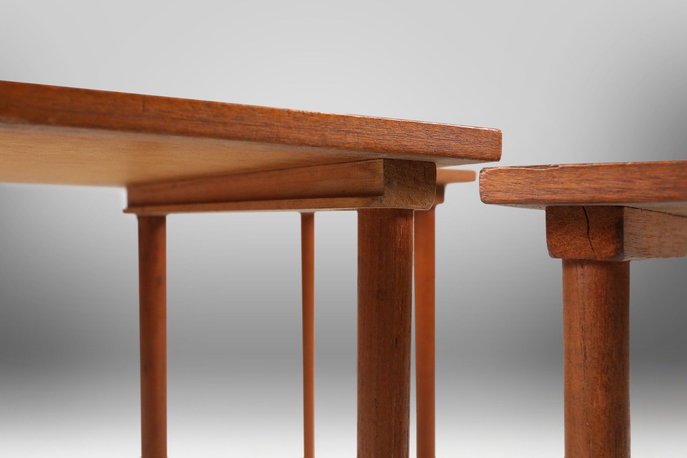 Set of 3 Scandinavian Teak Nesting Tables, Denmark 1960sthumbnail